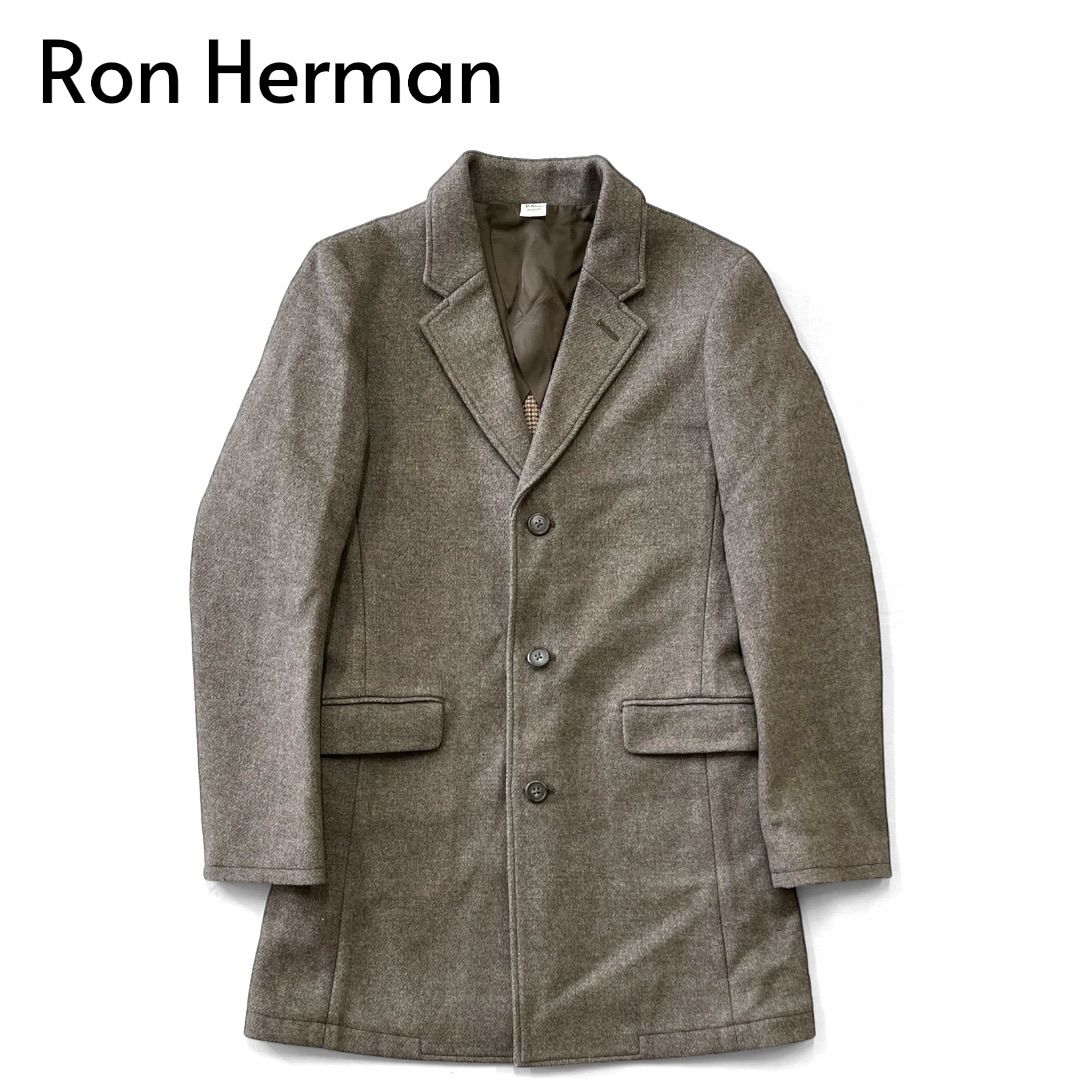Ron Herman ロンハーマン チェスター コート M Ron Herman ロンハーマン チェスターコート ウール シングル 裏地