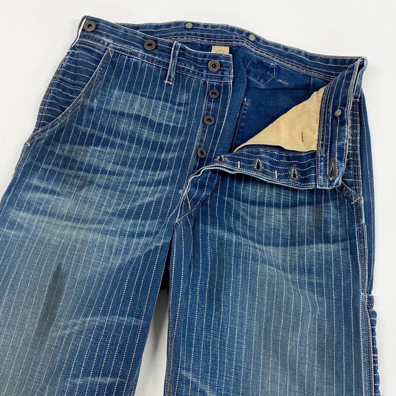 33L4 DOUBLE RL ダブルアールエル RRL ストライプ デニムペインター