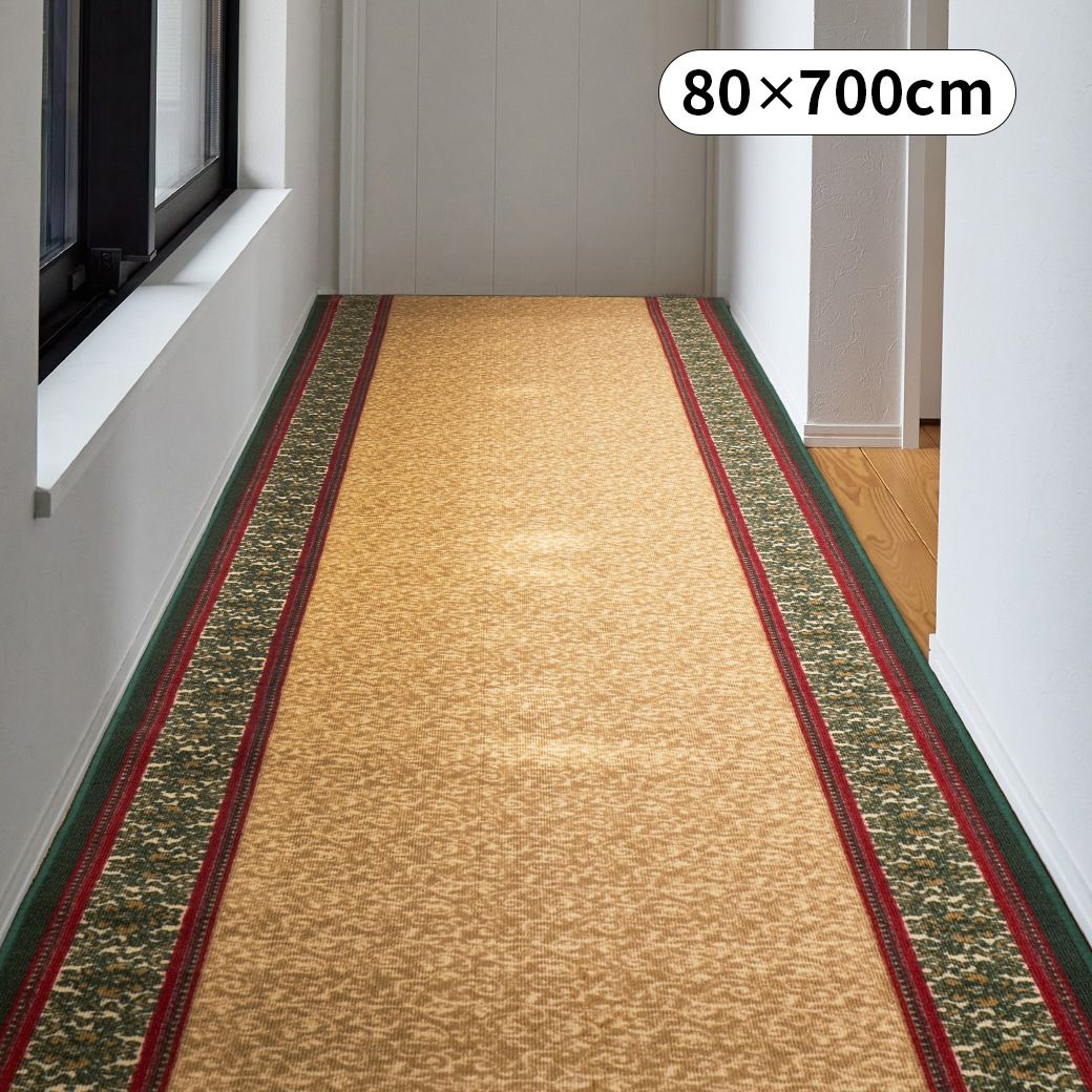 ショップ オリエンタル柄廊下敷 ナタリア 80×700cm 廊下敷きマット 洗える 滑り止め エレガント 王朝柄 キッチンマット