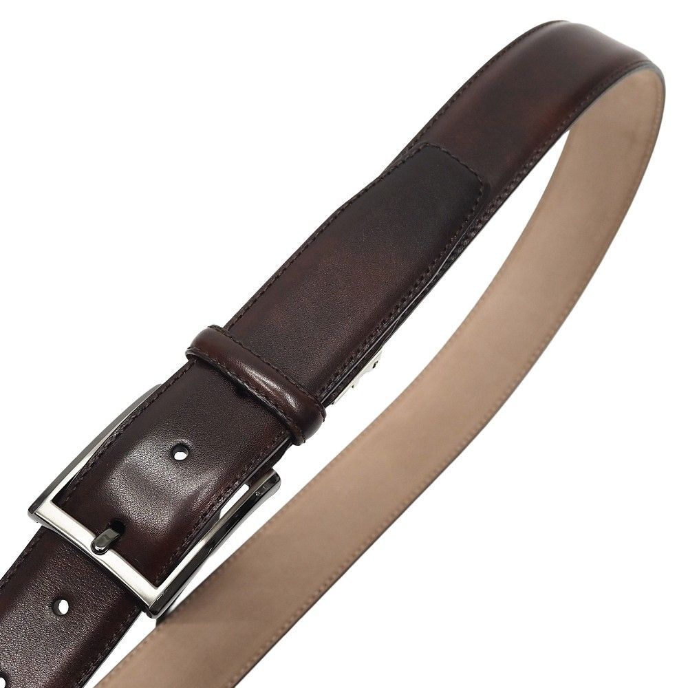 新品 MAGNANNI レザーベルト 【サイズ：FREE】 チョコ パティーヌ 1576
