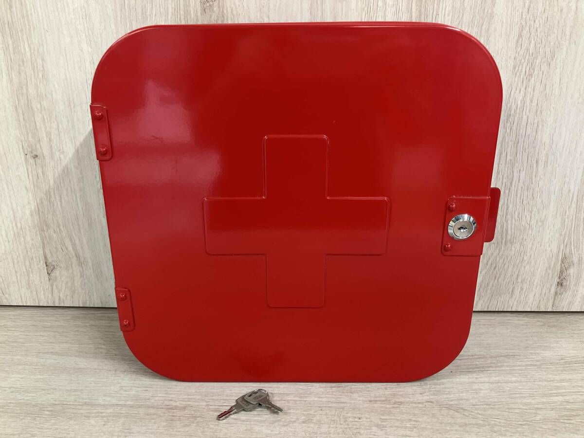 IKEA イケア グンネルン 鍵付きキャビネット 救急箱 赤 16778 約32×32