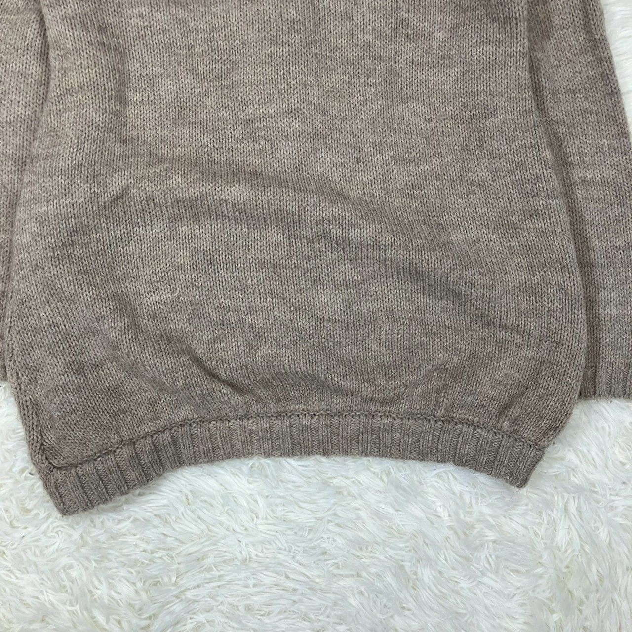 バーバリーブルーレーベル ケーブルニット カーディガン フード付き