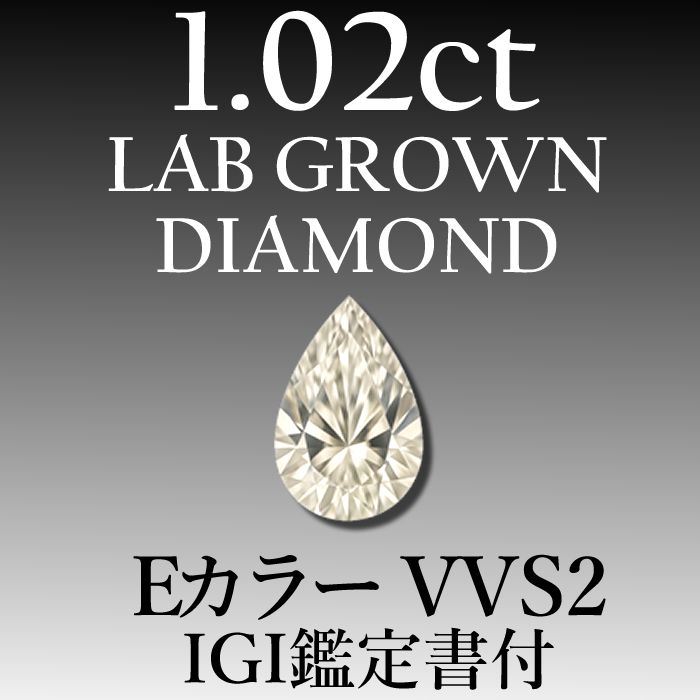 ラボグロウンダイヤモンド 1 02 ct E VVS 2 鑑定書付き