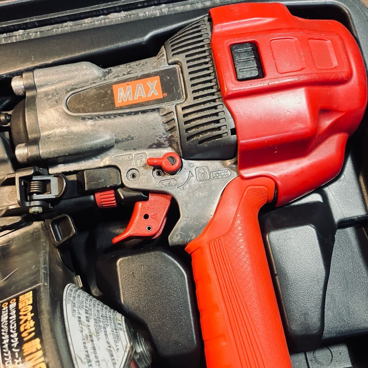 7日保証 整備済 消耗部品多数交換 MAX マックス 高圧 90 mm 釘打ち機 HN-90 N 3 ケース付き 動作良好