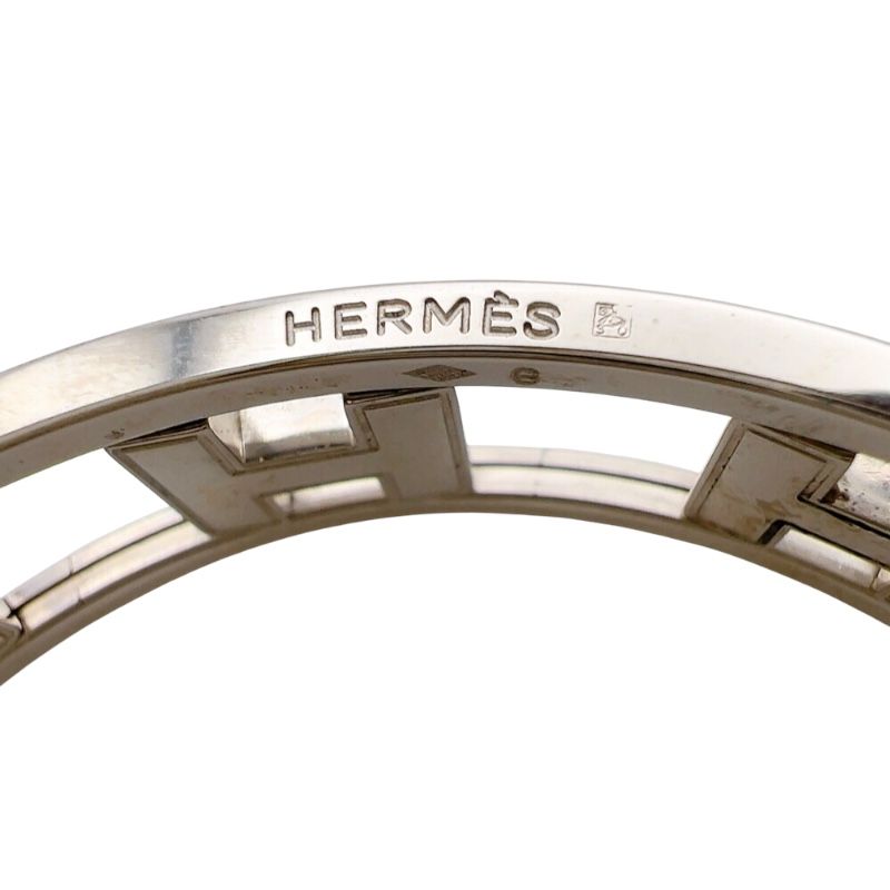 エルメス HERMES ロンドアッシュバングル シルバー/ブルー メタル