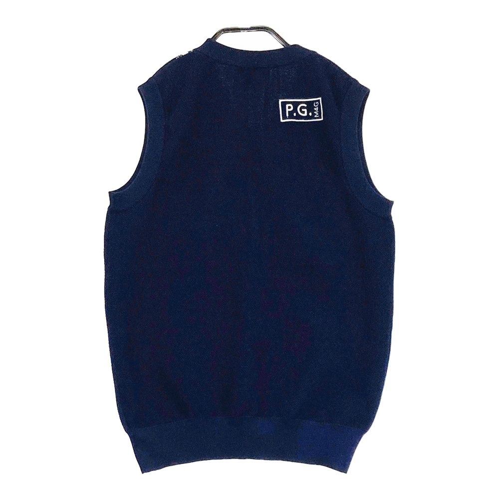 サイズ：2 PEARLY GATES パーリーゲイツ ニットベスト ロゴワッペン