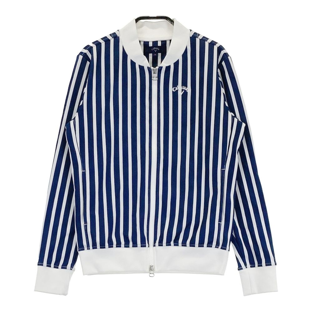 サイズ：S CALLAWAY キャロウェイ ジップジャケット ストライプ柄