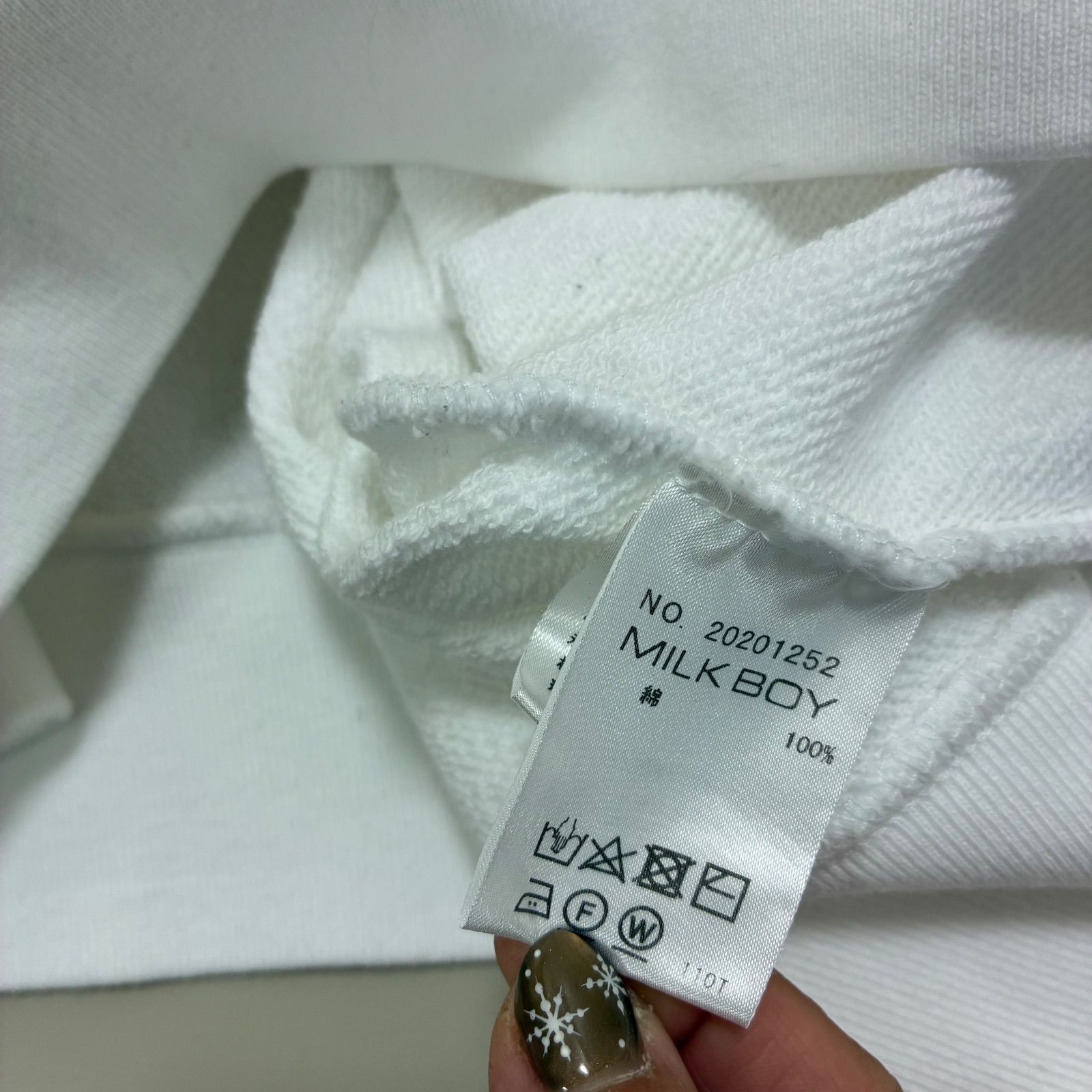 岡本信彦 × MILKBOY ミルクボーイ⭐︎コラボ パーカー ホワイト BEAR