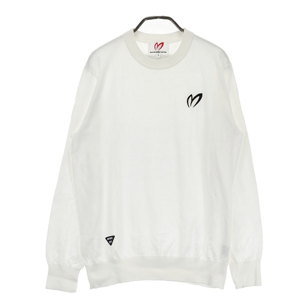 新品 マスターバニー 長袖ニット シンプルロゴ ホワイト Mサイズ（4） サイズ：4 MASTER BUNNY EDITION マスターバニーエディション ニット