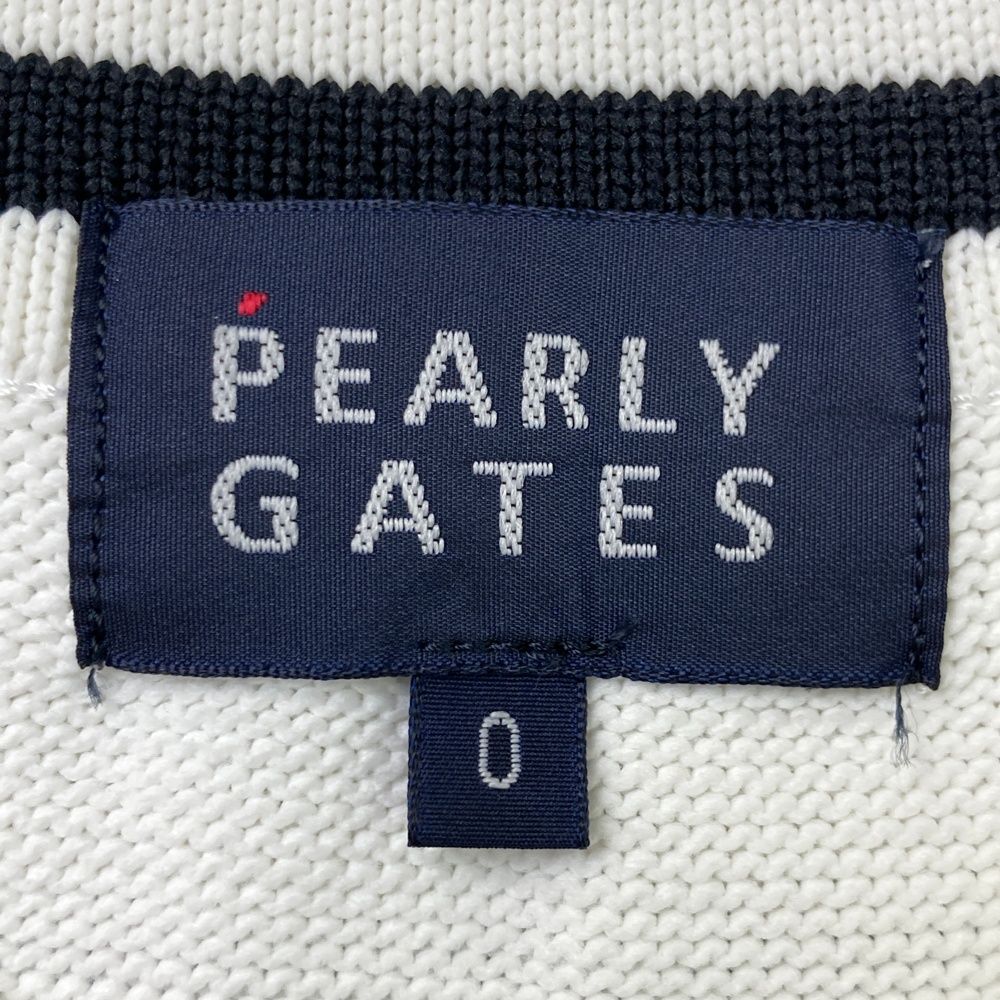 サイズ：0 PEARLY GATES パーリーゲイツ Vネック ニットベスト