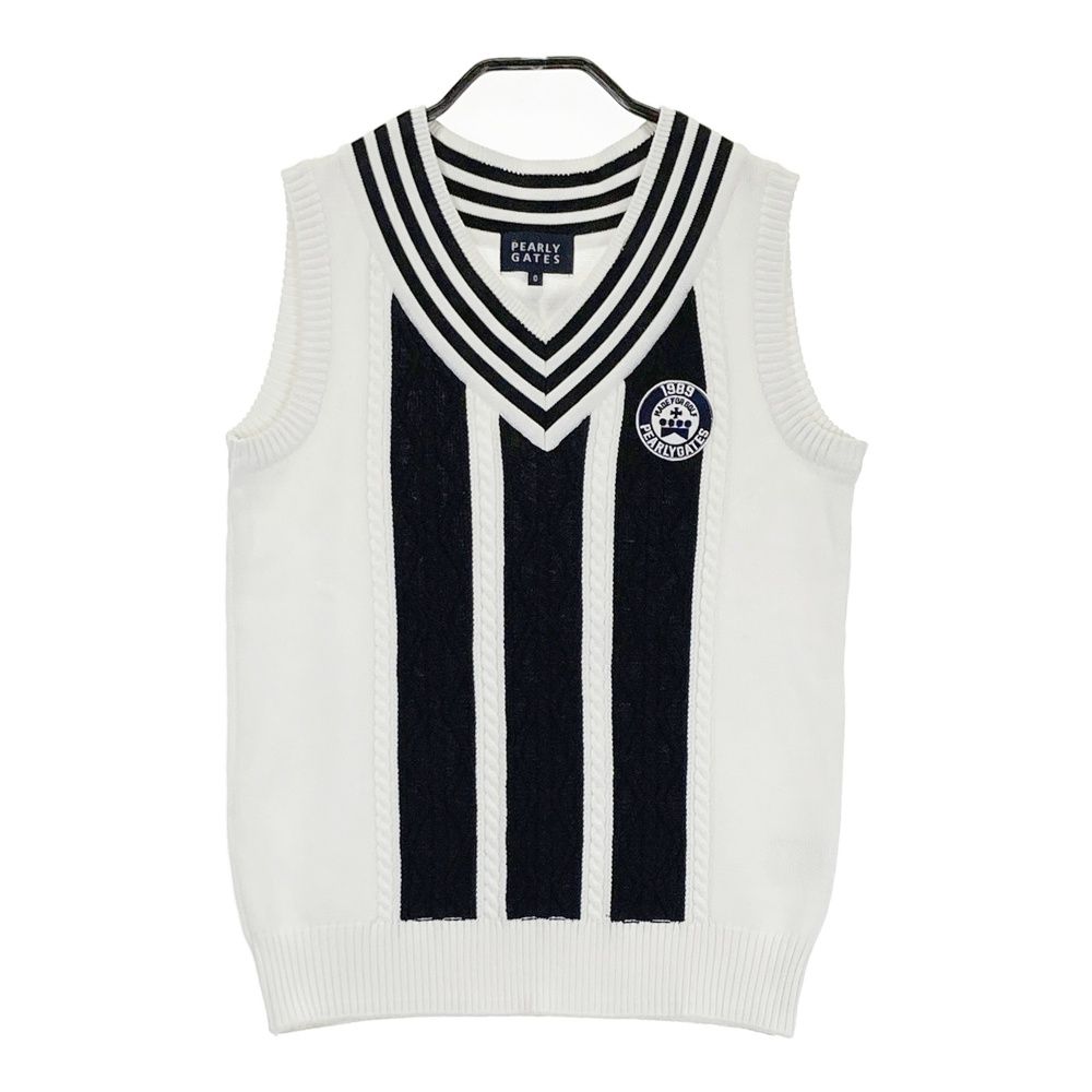 サイズ：0 PEARLY GATES パーリーゲイツ Vネック ニットベスト