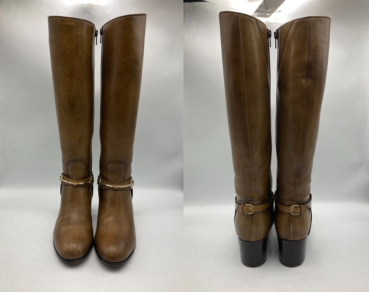 Maretto マレット サイドジップ レザー ロングブーツ サイズ36 D 4