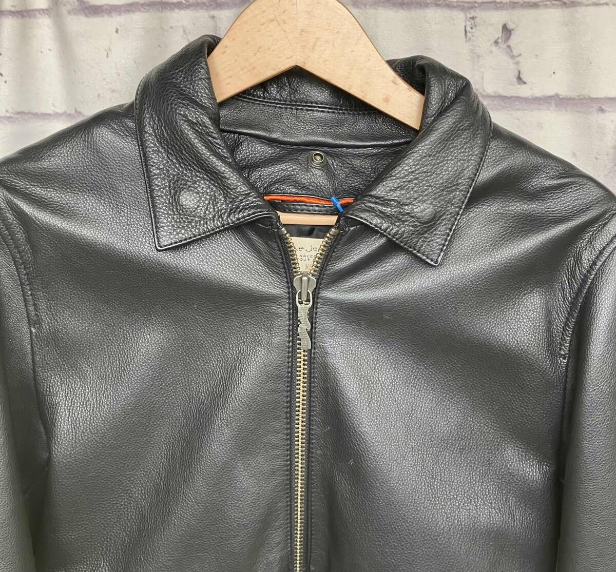 NUDIE JEANS ヌーディジーンズ レザージャケット XSサイズ フライト