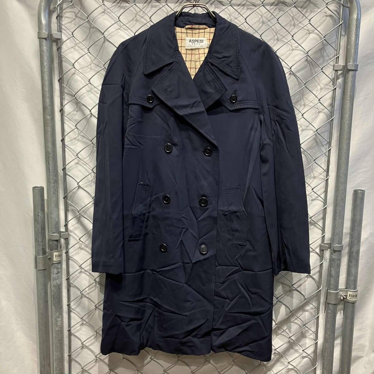 【美品】アスペジ ASPESI コート ネイビー（Made in Italy） イタリア製 ASPESI コート 裏地付き size 40 ネイビー アスペジ - メルカリ