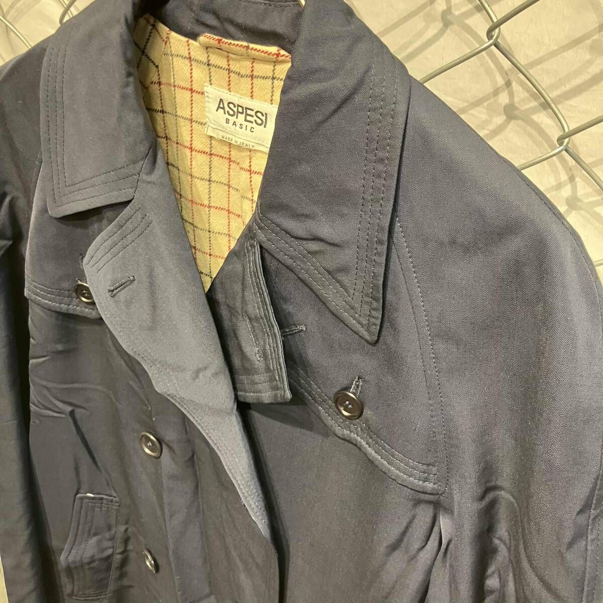 イタリア製 ASPESI コート 裏地付き size 40 ネイビー アスペジ - メルカリ