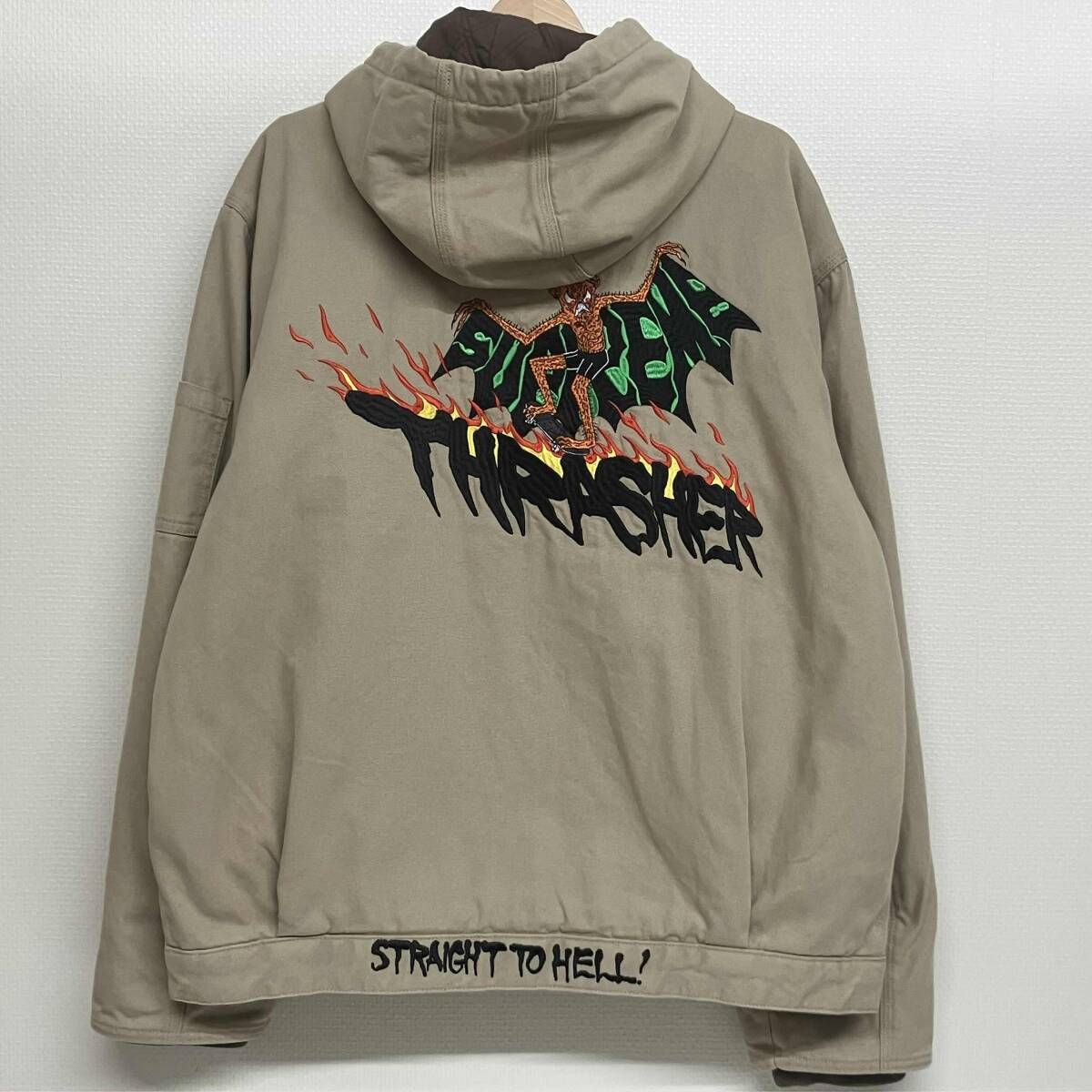 Supreme THRASHER HOODED WORK JACKET TAN シュプリーム スラッシャー フーデッド ワークジャケット タン サイズXL