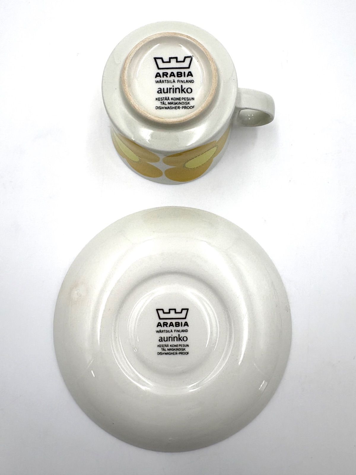 ARABIA Aurinko アラビア アウリンコ イエロー カップ＆ソーサー