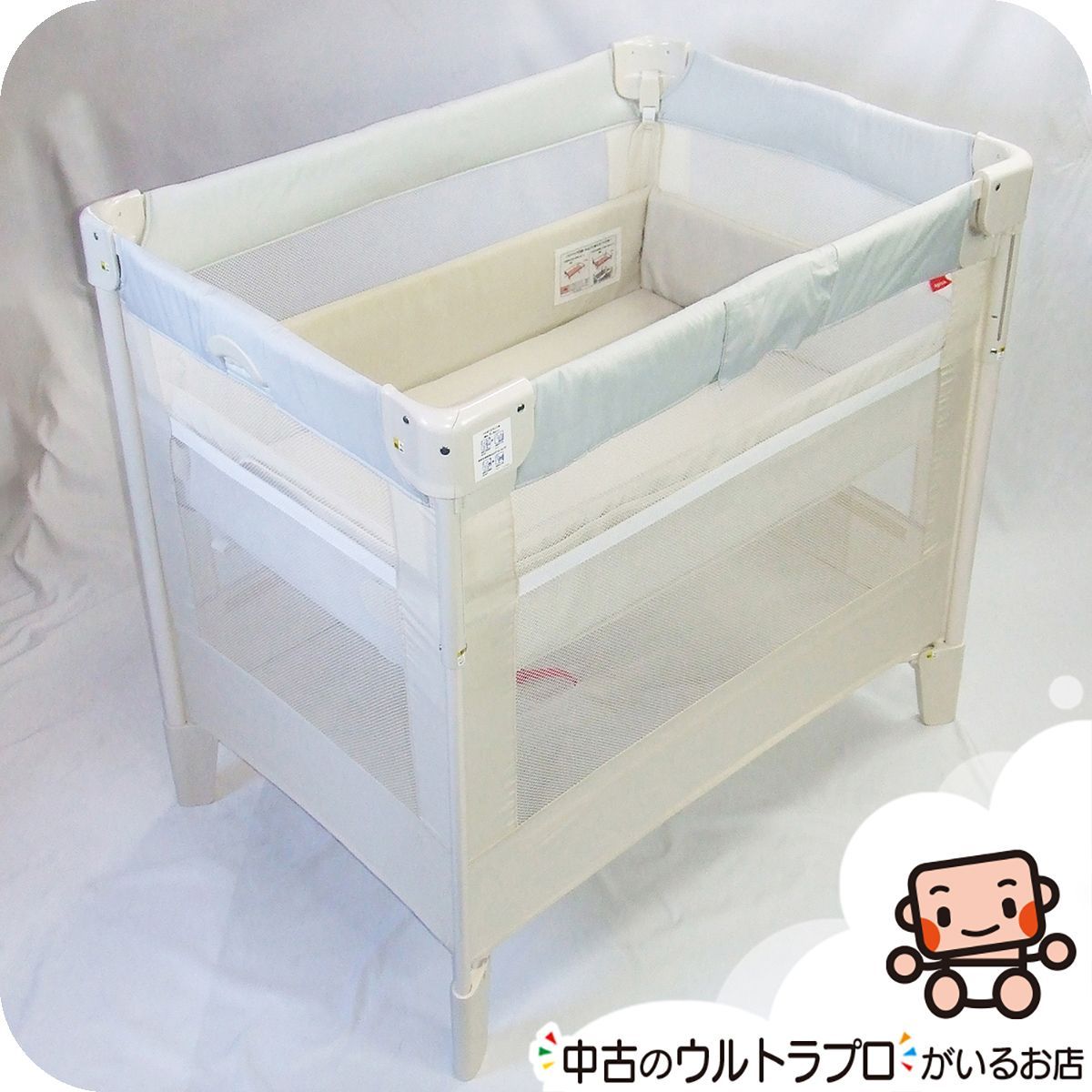 お得っ！厳選中古】綺麗 ベビーベッド 中古 アップリカ ココネルエアー