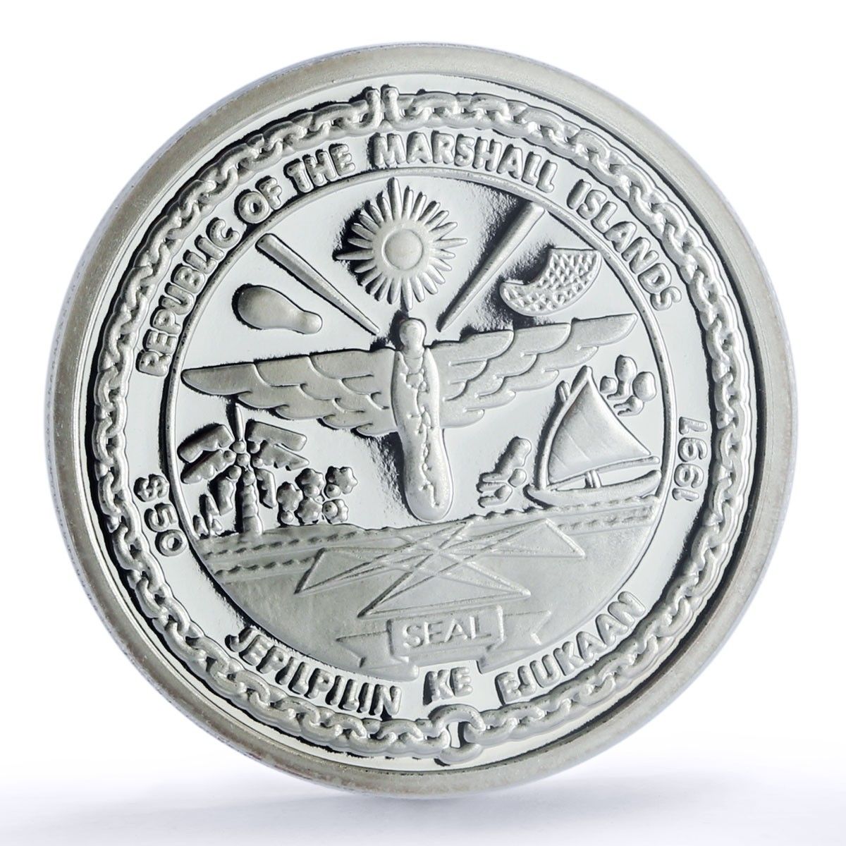 マーシャル諸島 50ドル 英雄 朝鮮戦争 PR 70 PCGS 銀貨 1997年 - メルカリ