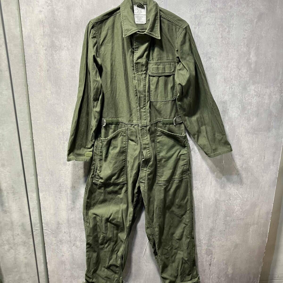 90 s US ARMY オーバーオール オールインワン COTTON SATEEN カバーオール TYPE 1 カーキ Sサイズ ミリタリー