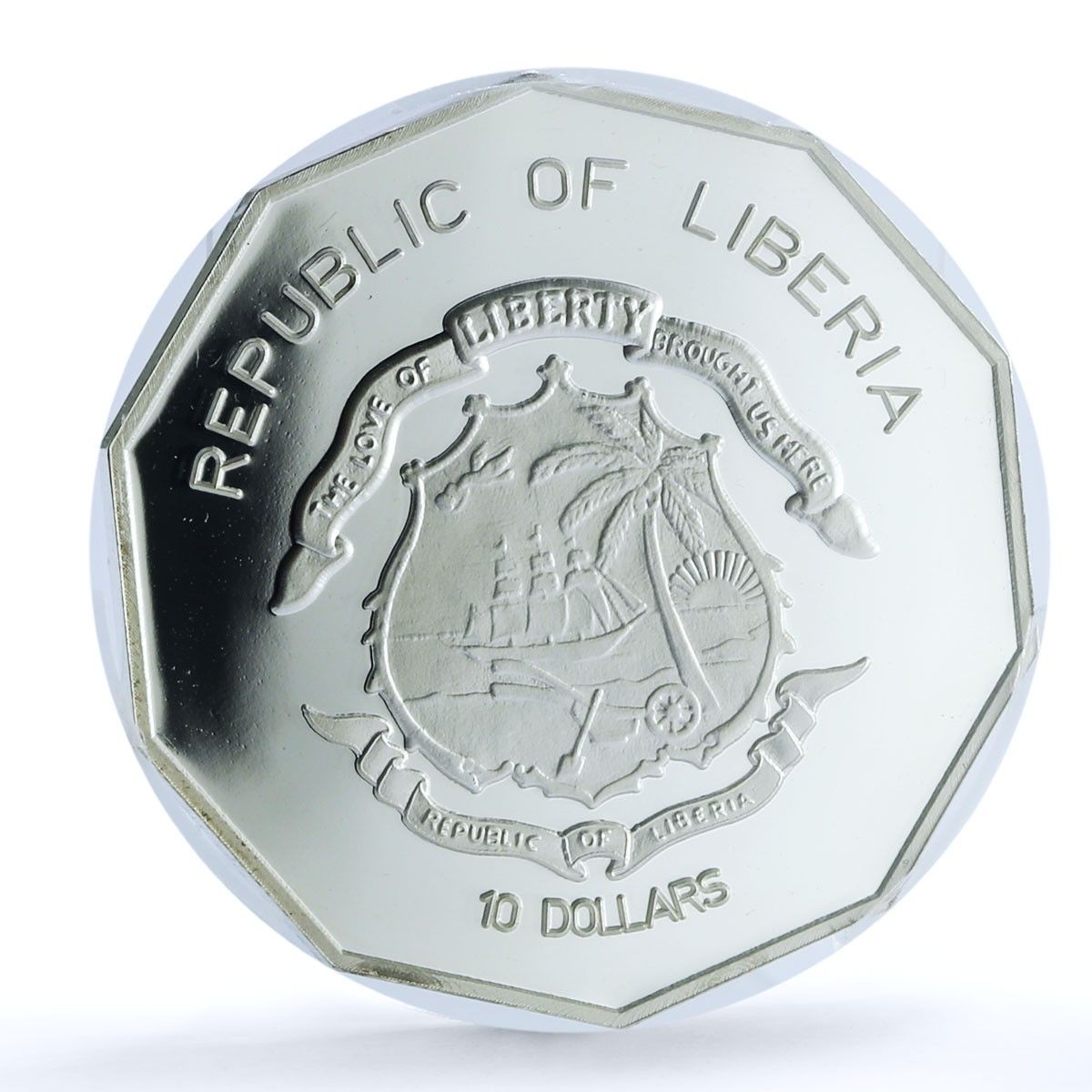 リベリア 10 ドル 1000 万 KM 491 アート PR 70 PCGS 銀貨 2001