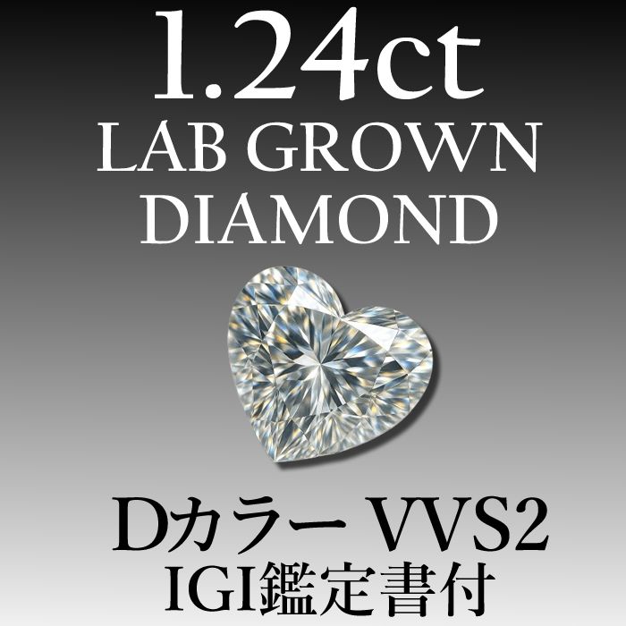 ラボグロウンダイヤモンド 1 24 ct D VVS 2 鑑定書付き