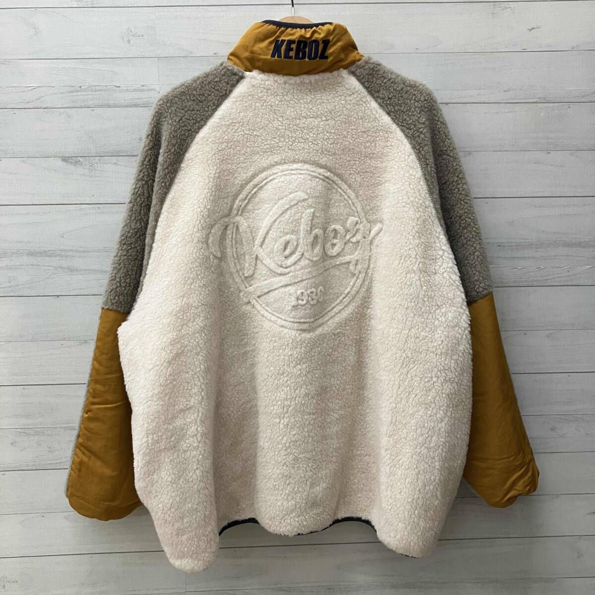 keboz ケボズジャケット KEBOZケボズ ボアジャケット214-1581 FREAKS STORE 美品 ベージュ L