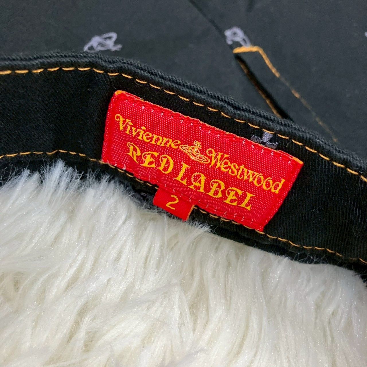 ヴィヴィアンウエストウッドレッドレーベル 変形スカート オーブ総柄