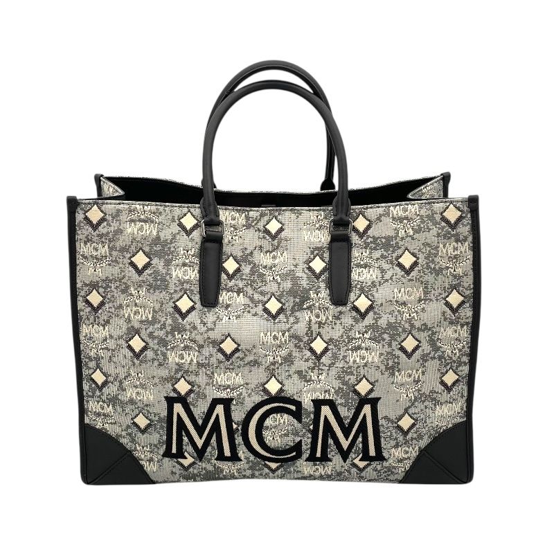 エム・シー・エム MCM ミュンヘントートバッグ グレー モノグラム 