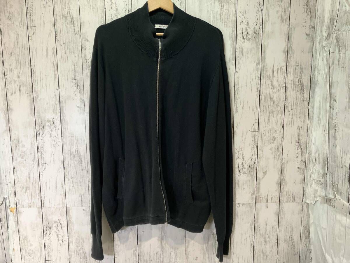 saby MILAN RIB ZIP UP KNIT A-21303 ブラック サバイ サイズL - メルカリ