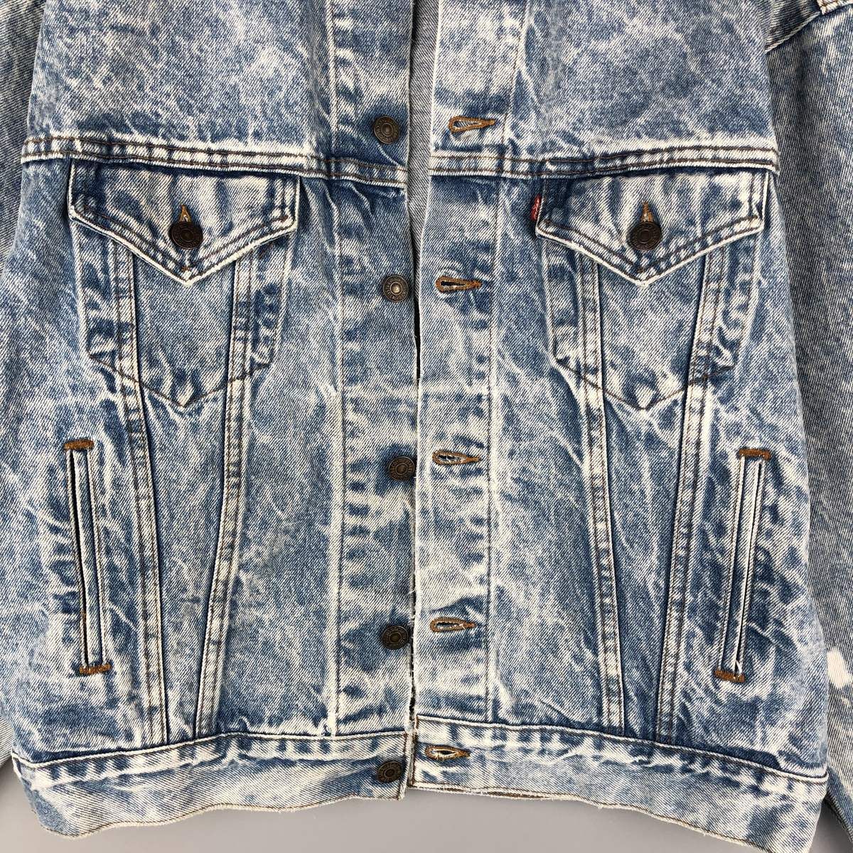 Levi’s / 90s/USA製/ケミカルウォッシュ/Gジャン/S/デニム/IDG/70507-0219 古着 90年代 リーバイス Levi's 70507-0219 ケミカルウォッシュ デニム