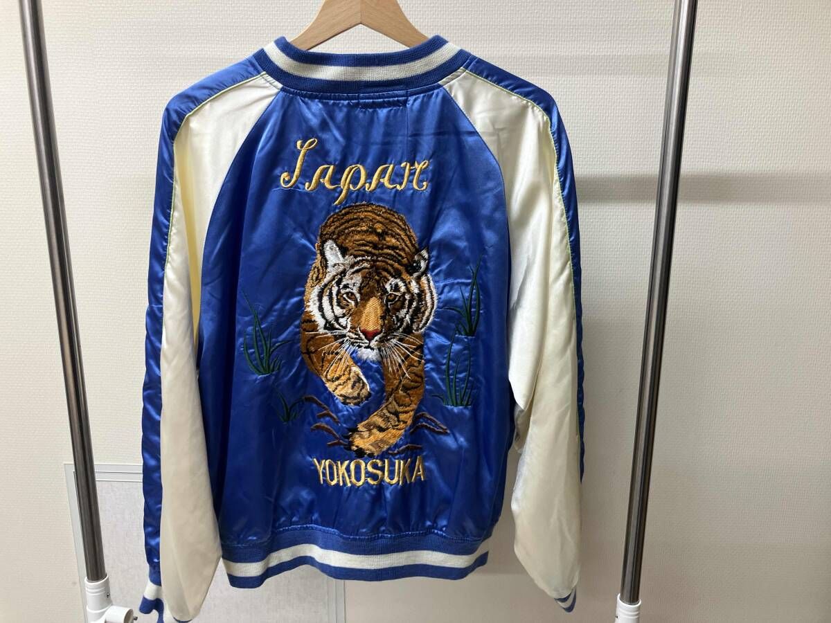 タグに書き込み 袖に汚れ有り メンズMサイズ ム スカジャン 8500 ブルー