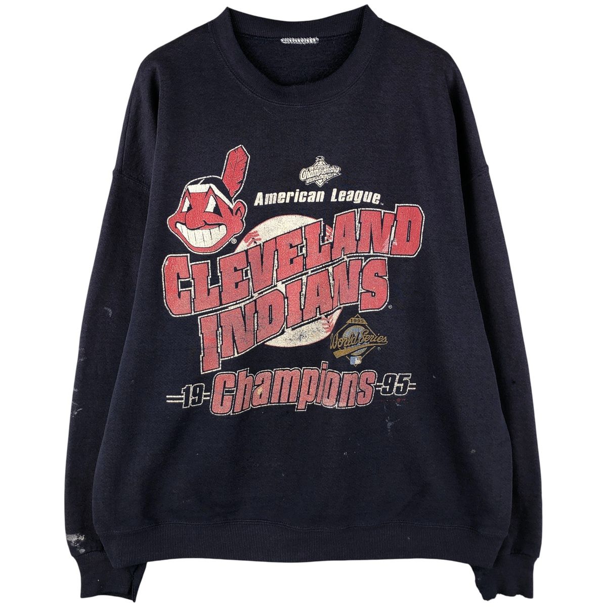 古着 MLB CLEVELAND INDIANS クリーブランドインディアンス プリント