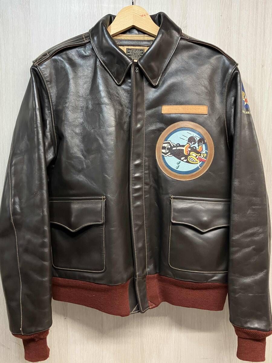 BUZZ RICKSON'S M83086 A-2 フライトジャケット 赤リブ 馬革 本革