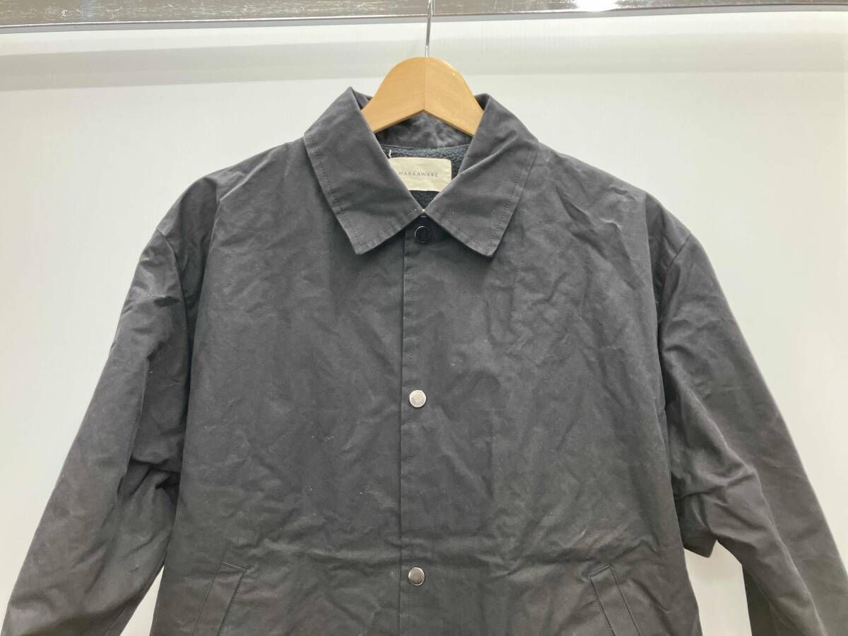 マーカウェア COACH JACKET ORGANIC COTTON HEAVY ALL WEATHER CLOTH コーチジャケット ブラック サイズ1