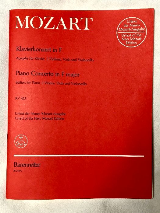 洋書 楽譜 MOZART KV413 ベーレンライター (Bärenreiter