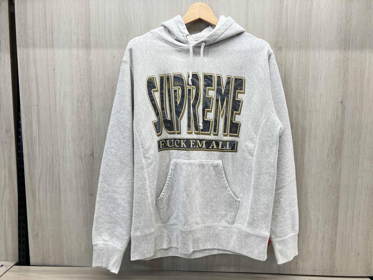 冬Supreme シュプリーム パーカー FUCK EM ALL S グレー - メルカリ