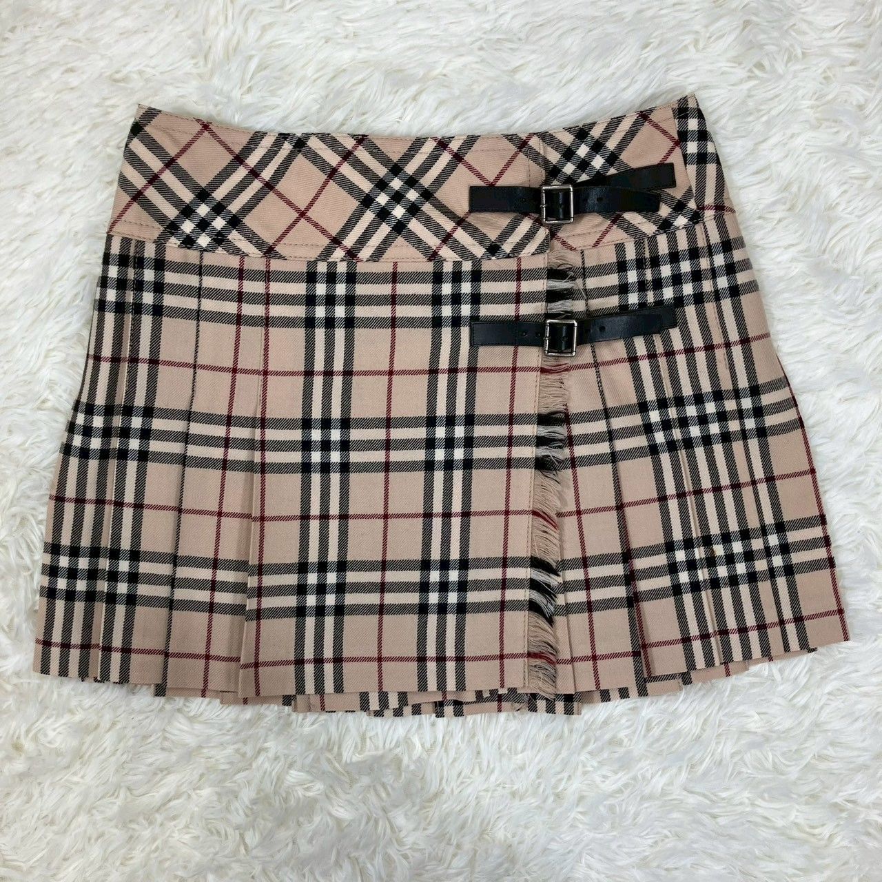 バーバリーブルーレーベル ミニスカート 巻きスカート ノバチェック