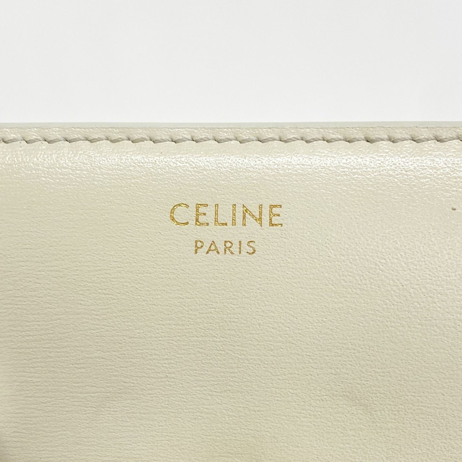 セリーヌ(Celine) セリーヌ 三つ折り財布 トリオンフ レザー ベージュ