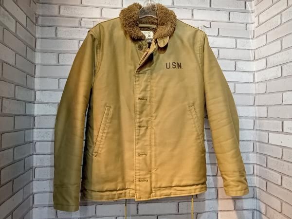 ヒューストン デッキジャケット N-1 裏ボア U.S.N NXsx65913 HOUSTON ヒューストン N-1 N-1 sx65913 裏ボア U.S.N 購入 Sサイズ