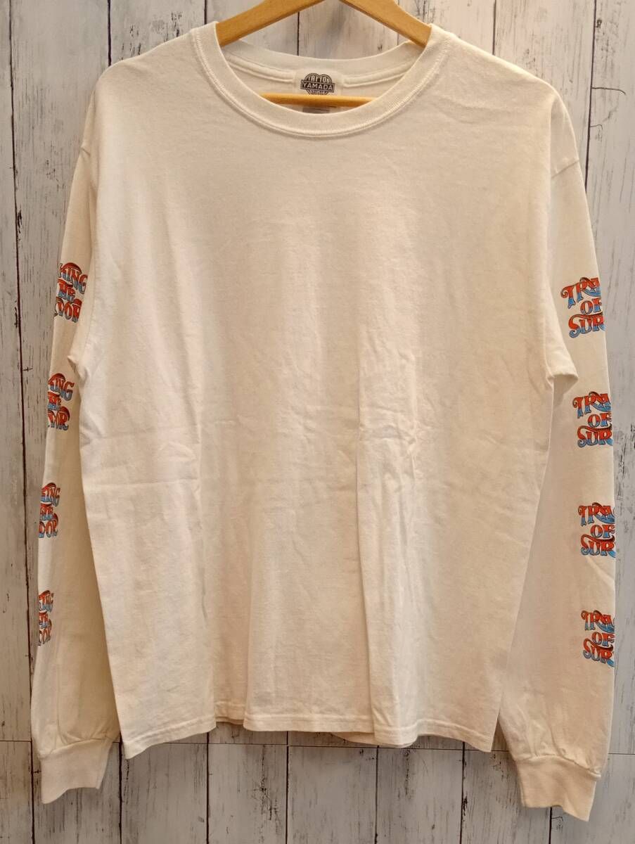 TATOO STUDIO YAMADAタトゥースタジオヤマダ 長袖Tシャツ TRACKING OF THE SURVIVOR Мサイズ ホワイト