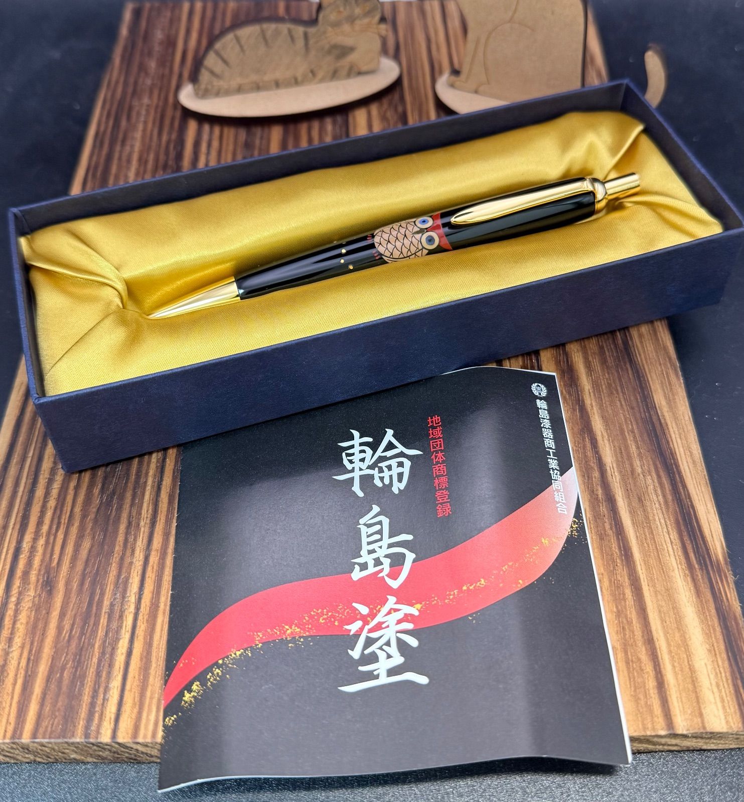 輪島塗 ボールペン 梟 伝統工芸 猫のペン屋
