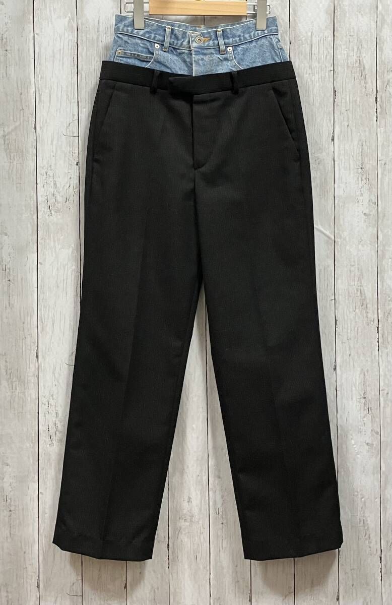 パンツ Chalk Stripe Lay ered Pants 122 AW PT 118 A アンスクリア