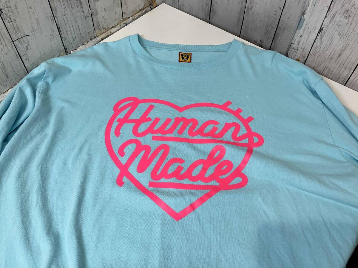 HUMAN MADE ヒューマンメイド 23AW HEART L⁄S T-SHIRT LIGHT BLUE ロン