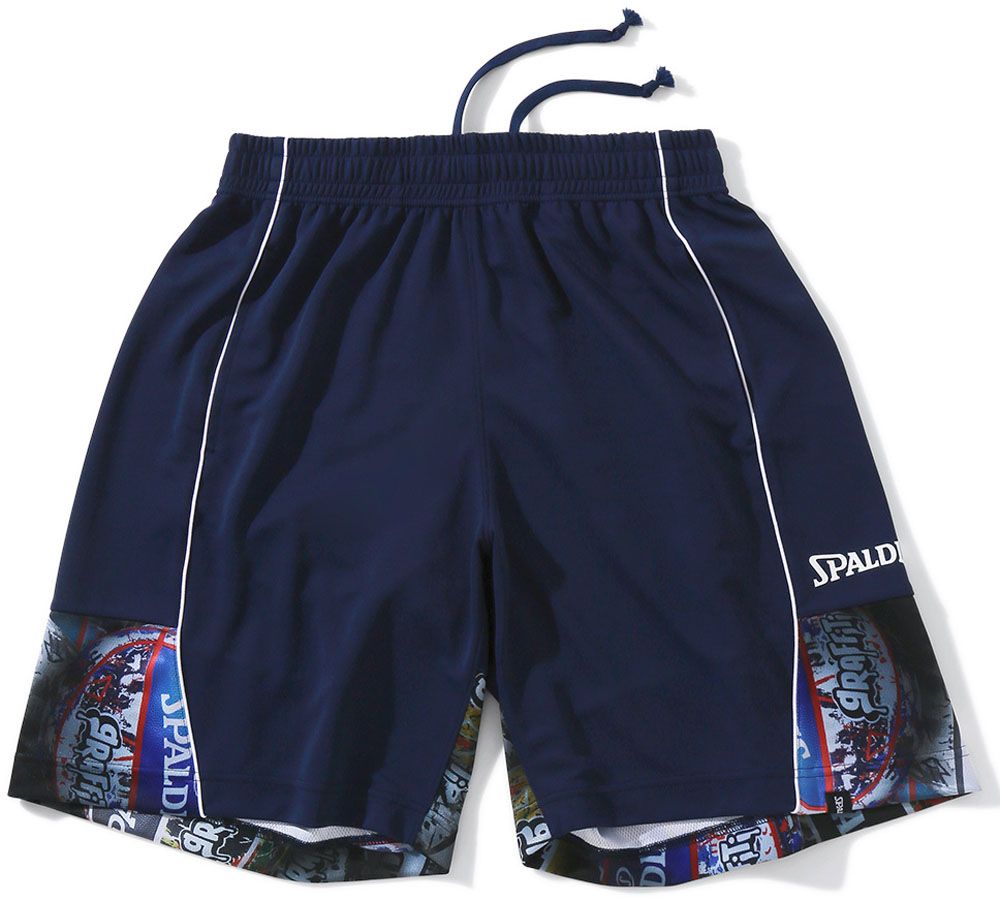スポルディング SPALDING バスケット プラクティスパンツ ボールプリント ヘム  SMP23016 5400 ネイビー