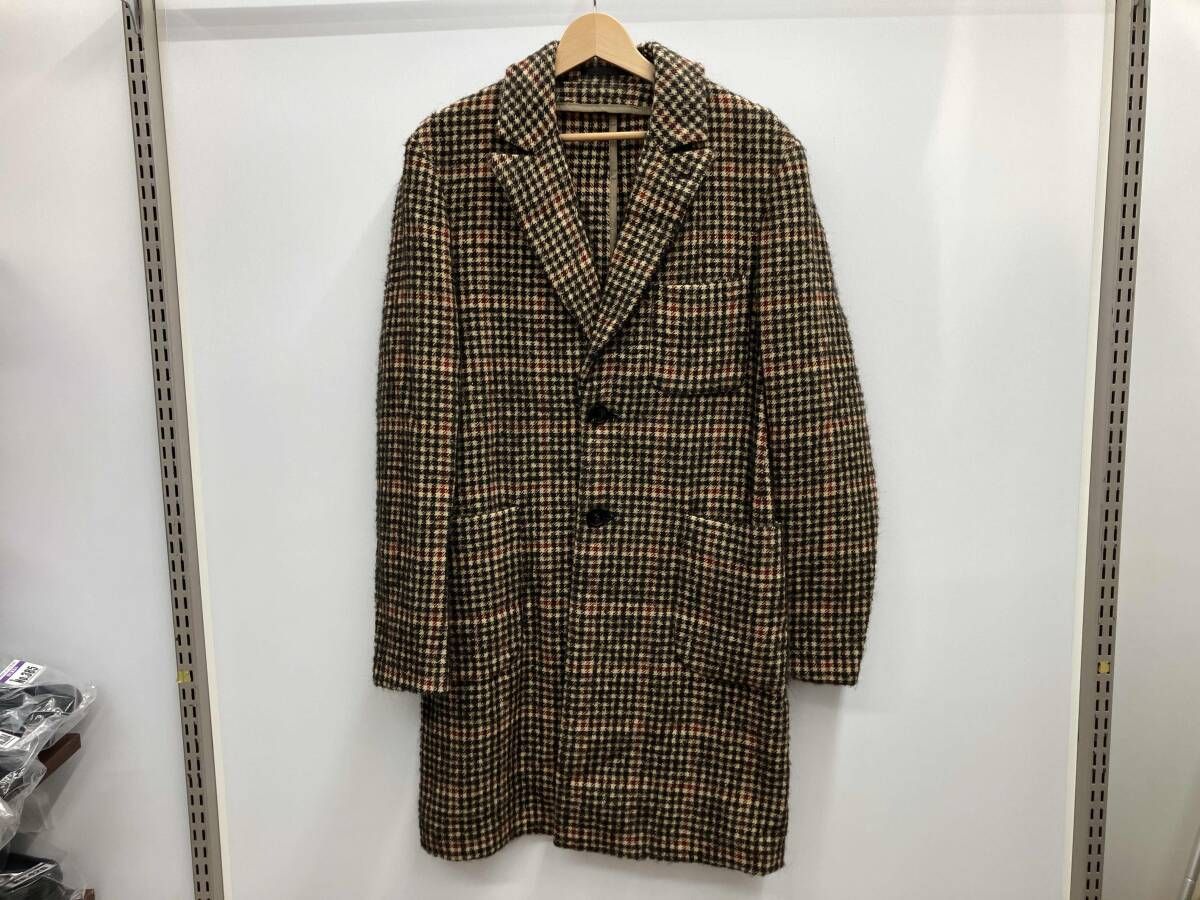 TOMORROWLAND トゥモローランド ウールコート 千鳥格子 ブラウン M