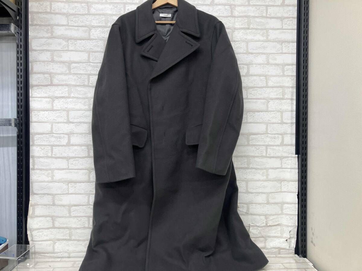 LIDNM Super 140 s OFFICER COAT Im 20 aw 01295 08 02 リドム スーパー140 オフィサー コート ステン 比翼 レディース ダークグレー