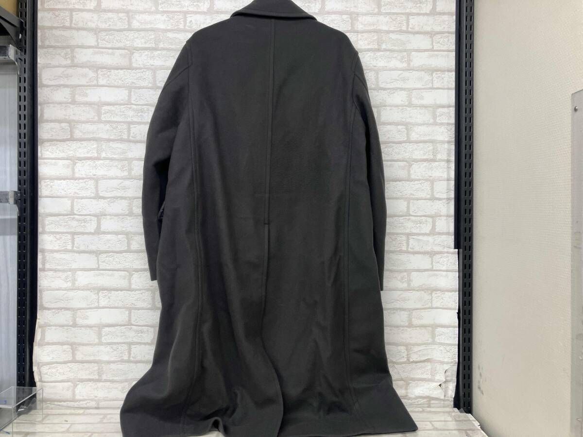 LIDNM Super 140 s OFFICER COAT Im 20 aw 01295 08 02 リドム スーパー140 オフィサー コート ステン 比翼 レディース ダークグレー