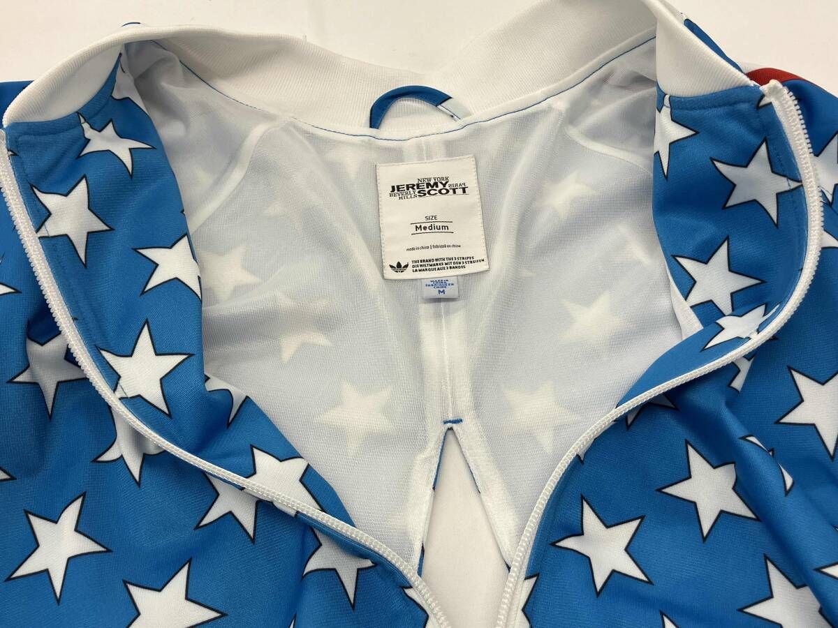 adidasアディダス ジェレミースコット星柄トラックジャケットOサイズ adidas× JEREMY SCOTT トラックジャケット アディダス ジェレミー