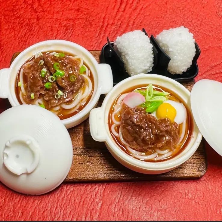 🟥専用ページ🟥トンカツ 肉うどん⭐️ミニチュアフード ドールハウス